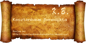 Kesztenbaum Benedikta névjegykártya